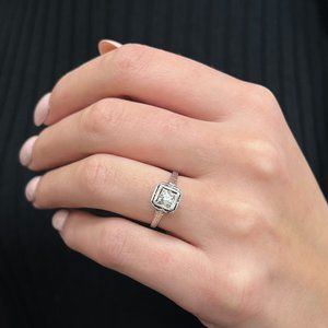 Rachel Koen Antique 0.50Cttw Round Cut Diamond Ladies Ring Platinum Size 6